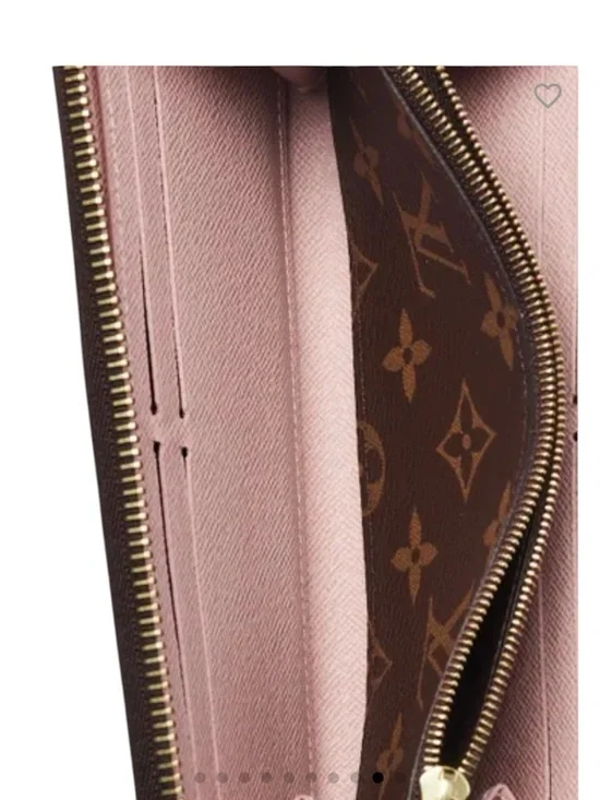 Louis Vuitton Monogram Clémence Wallet Pink Zip-Around Wallet - Picture 8 of 10